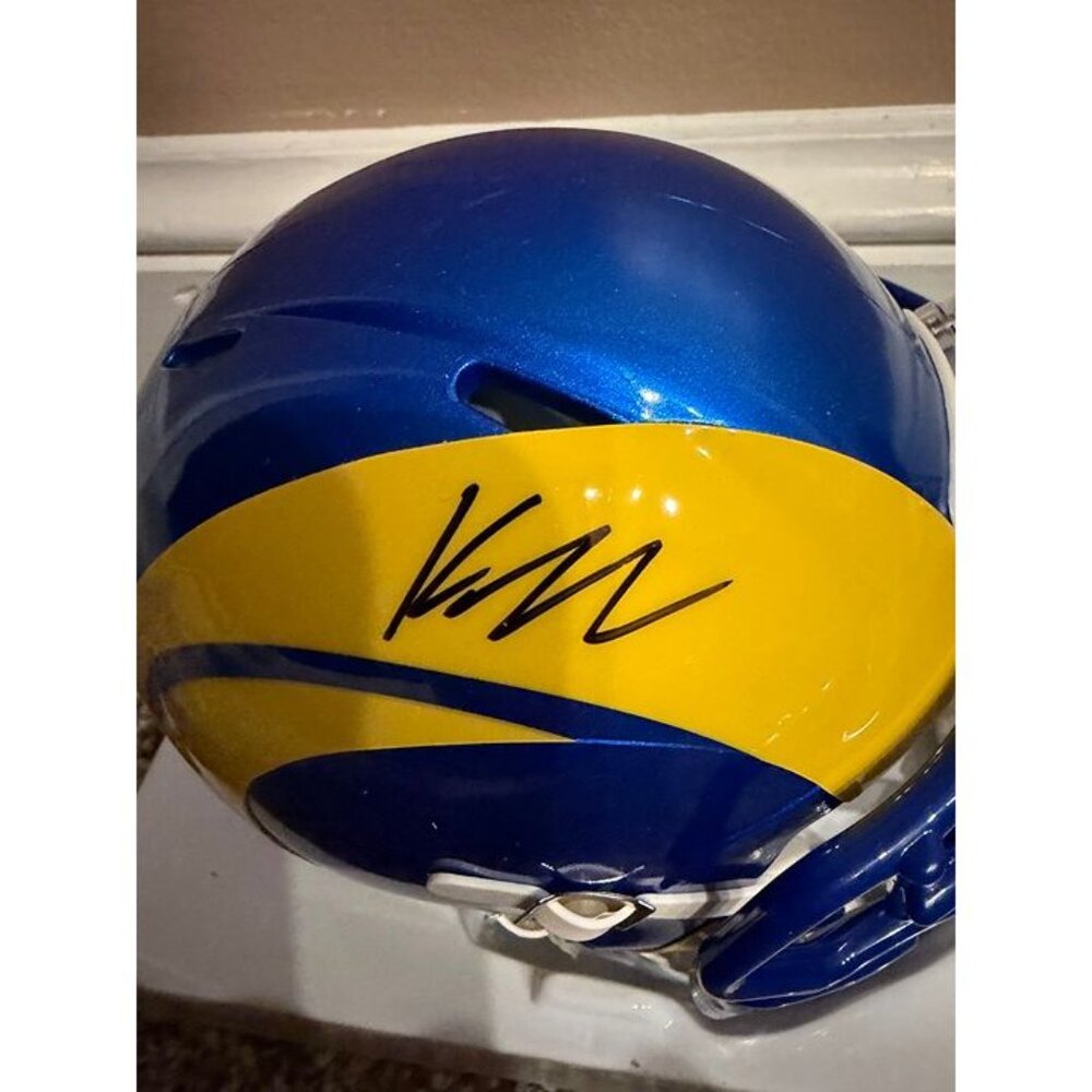 Kyren Williams signed autographed Los Angeles Rams Riddell mini helmet Beckett - Picture 2 of 4